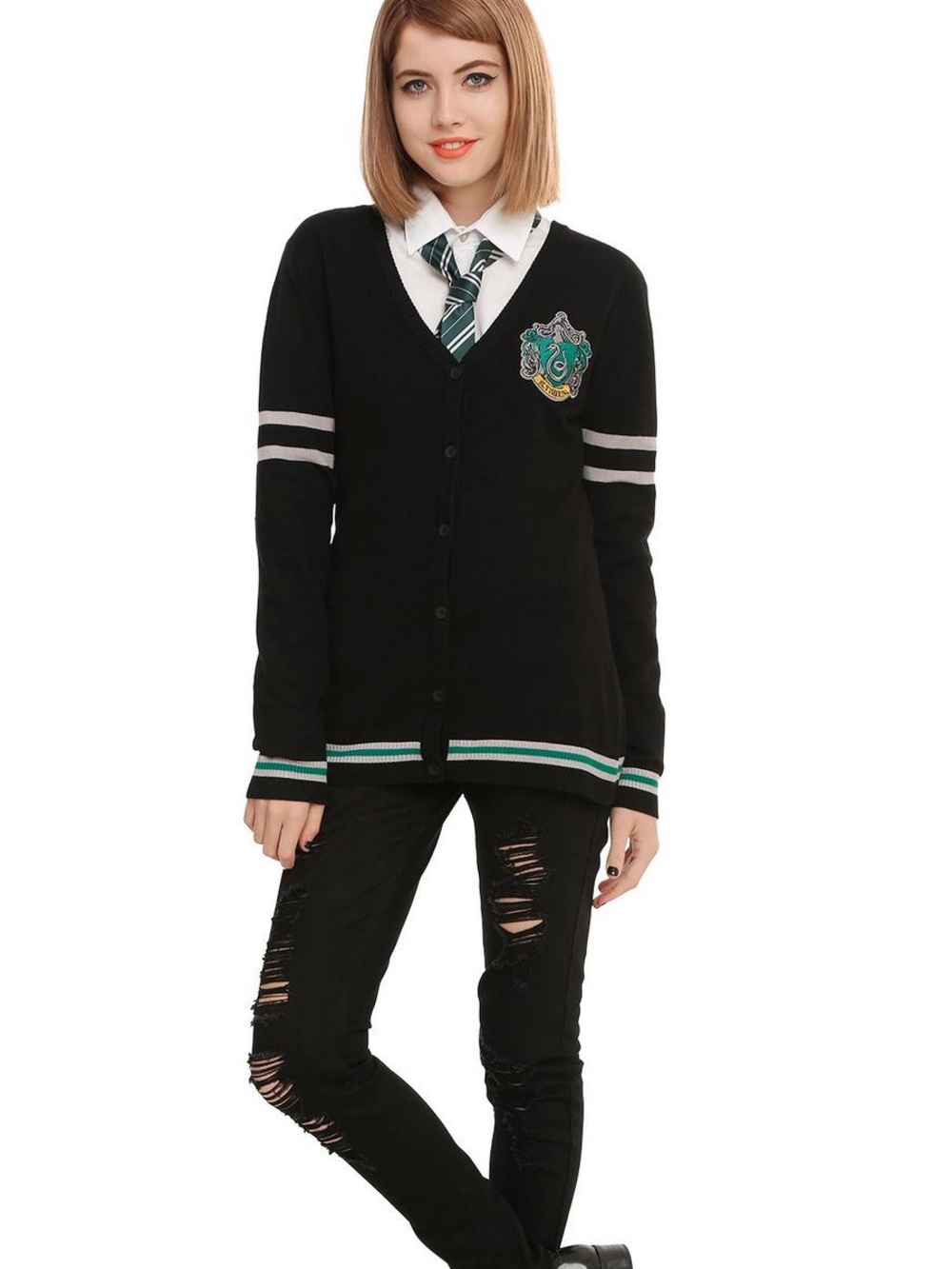 Hot Topic Harry Potter Slytherin Cardigan